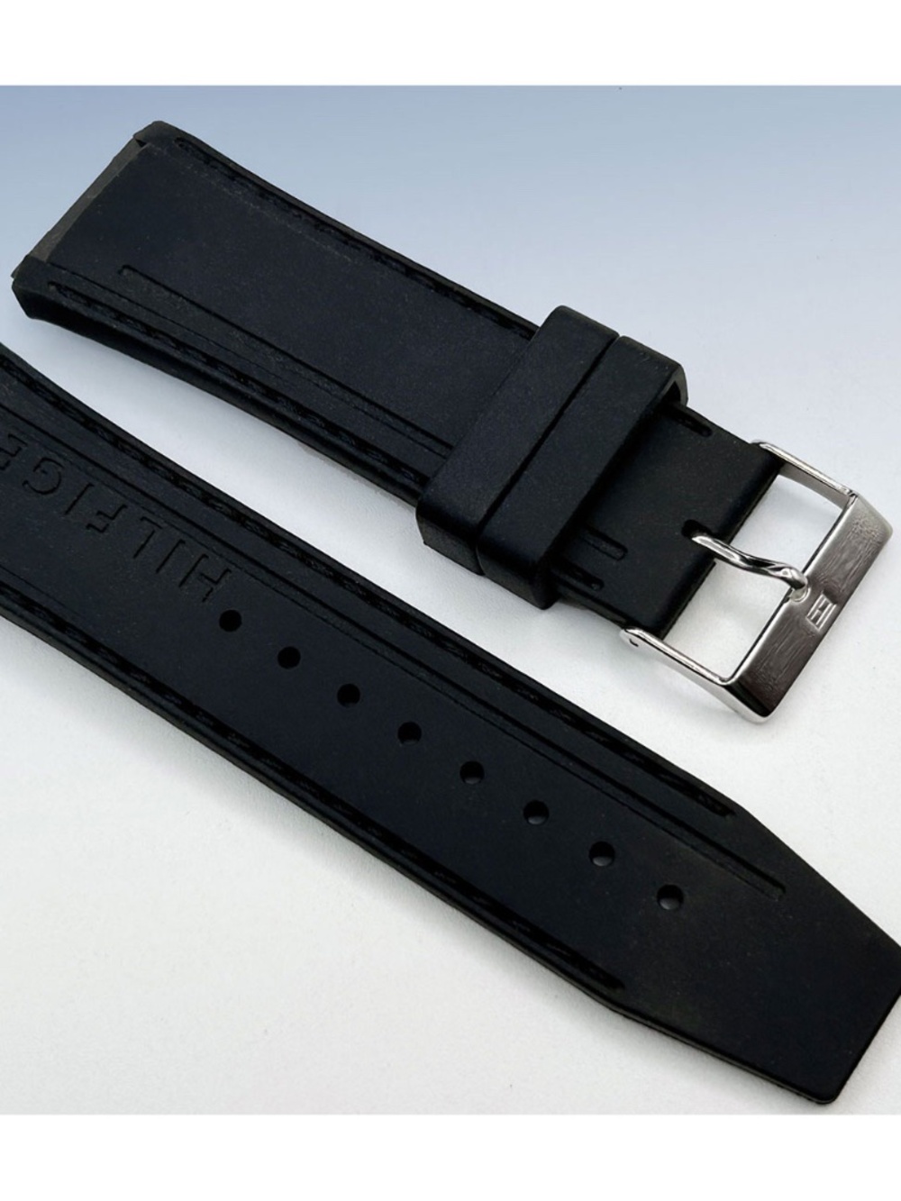 Genuine TOMMY HIFIGER 679301209 Silicone Rubber 23mm Watch Band Strap - 1790724
